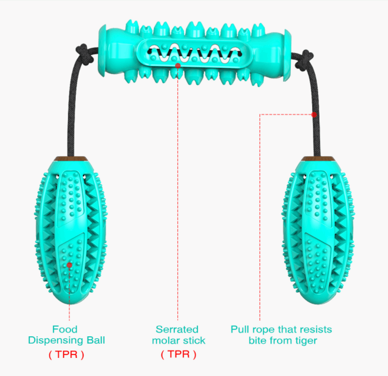 2-in-1 Pet Chew Toy & Dental Brush - Paw Pet Hubs