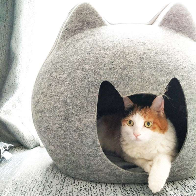 Enclosed Cat-Shaped Pet House - Paw Pet Hubs