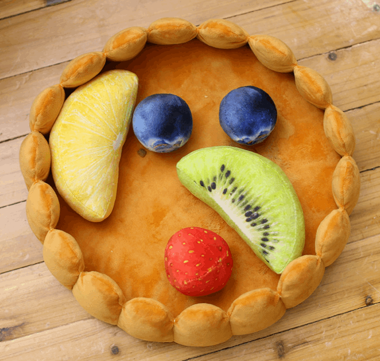 Pet Plush Fruit Pie Bed - Paw Pet Hubs