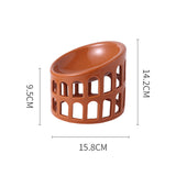 Elevated Oblique Neck Ceramic Pet Bowl - Paw Pet Hubs