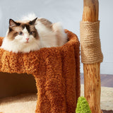 Solid Wood Pet Climber with Sisal Toy - Paw Pet Hubs