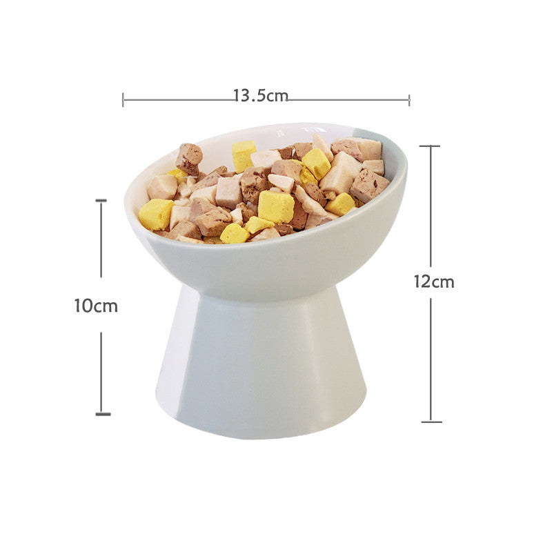 Ceramic Slant Mouth  Pet Food Bowl - Paw Pet Hubs