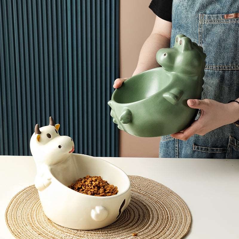 Innovative Ceramic Anti-Spill Pet Bowl - Paw Pet Hubs