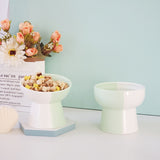 Ceramic Slant Mouth  Pet Food Bowl - Paw Pet Hubs