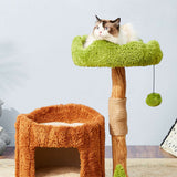 Solid Wood Pet Climber with Sisal Toy - Paw Pet Hubs