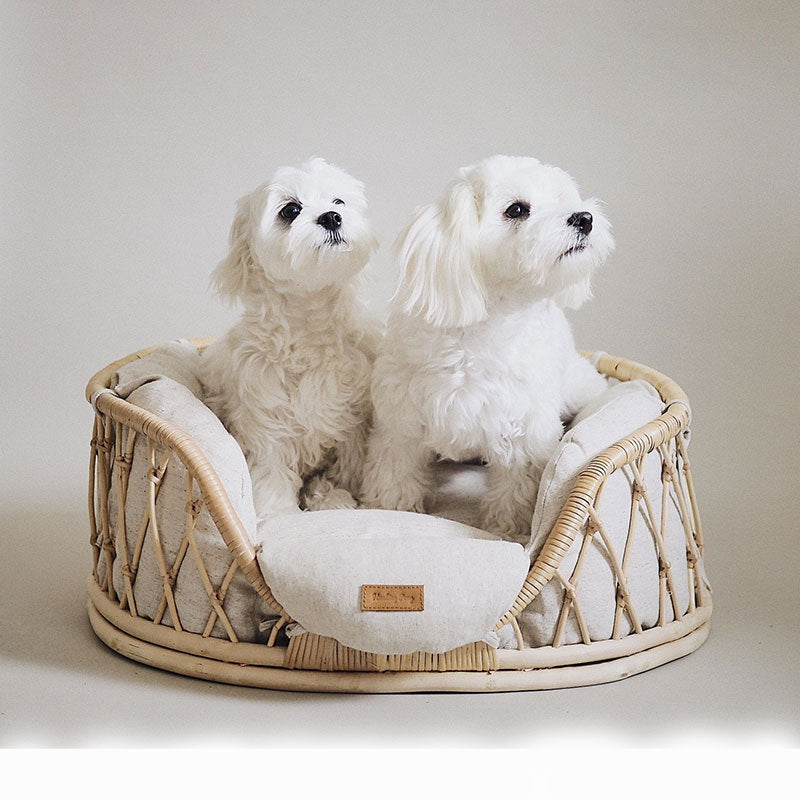 Handmade Rattan Woven Pet Bed Sofa - Paw Pet Hubs